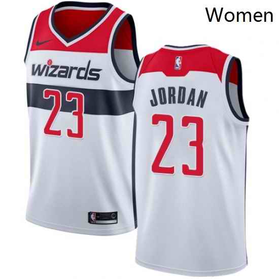 Womens Nike Washington Wizards 23 Michael Jordan Authentic White Home NBA Jersey Association Edition